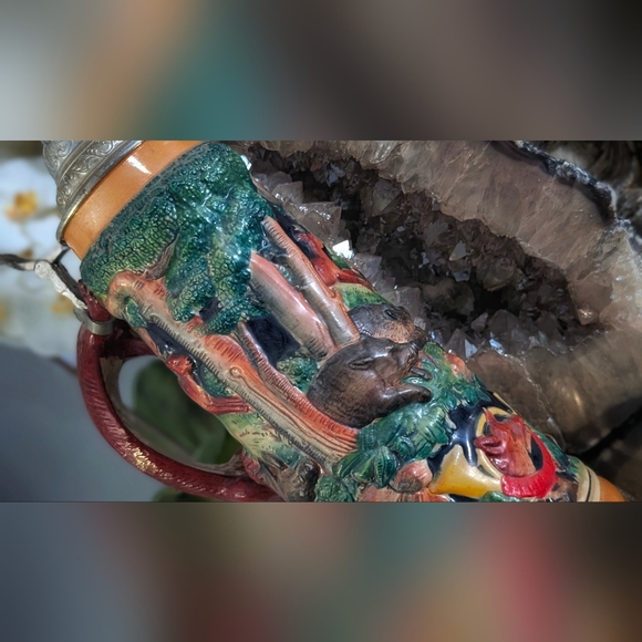 King Vintage Fox Handle German Beer Stein Tankard - Picture 4 of 12